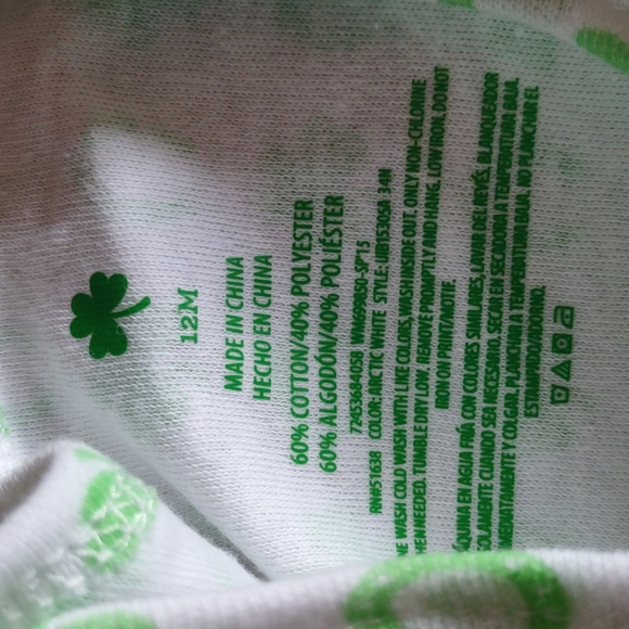 Baby St Patrick's day ☘️🍀 bodysuit 12m - Picture 4 of 9